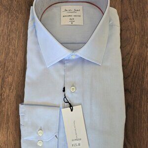 Men's light blue SEVEN SEAS XXL 45-46 slim fit long sleeve dress shirt